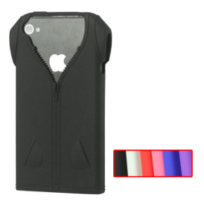 Силиконов гръб ТПУ тениска за Apple iPhone 4 / Apple iPhone 4S черна